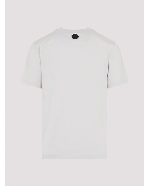 Moncler White S/S T-Shirt for men