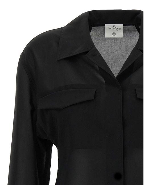Courreges Black Pocket Shirt