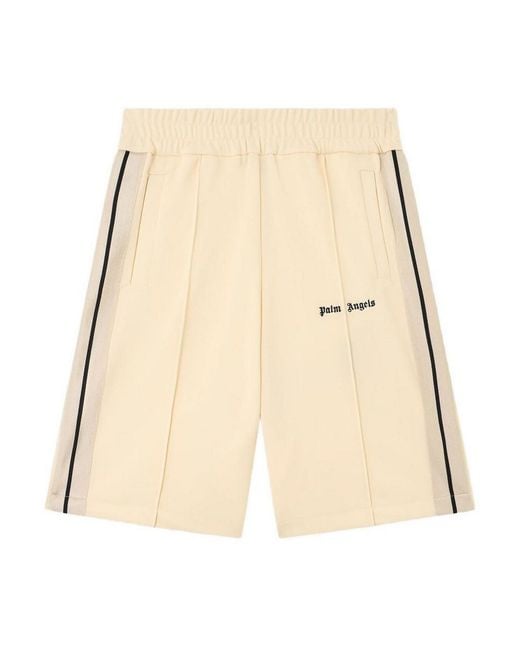 Palm Angels Natural Sports Shorts With Elastic Waist for men