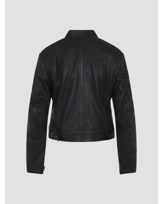 Tom Ford Black Zipped Leather Jacket