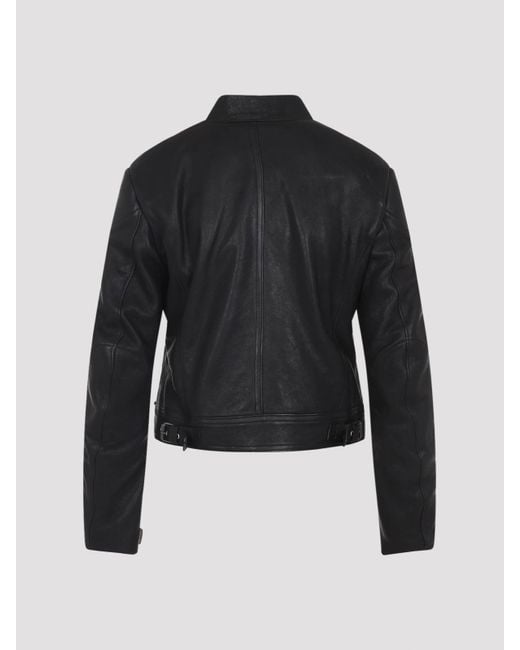 Tom Ford Black Zipped Leather Jacket
