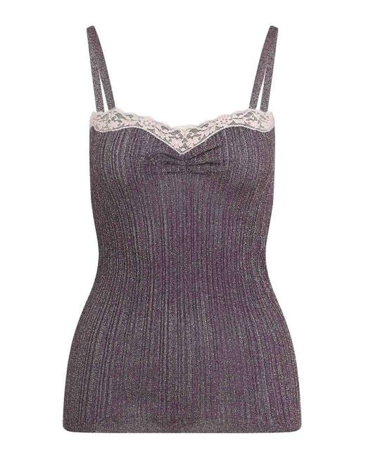 Valentino Garavani Purple Viscose Top