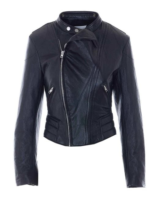 Maison Margiela Blue Leather Jacket