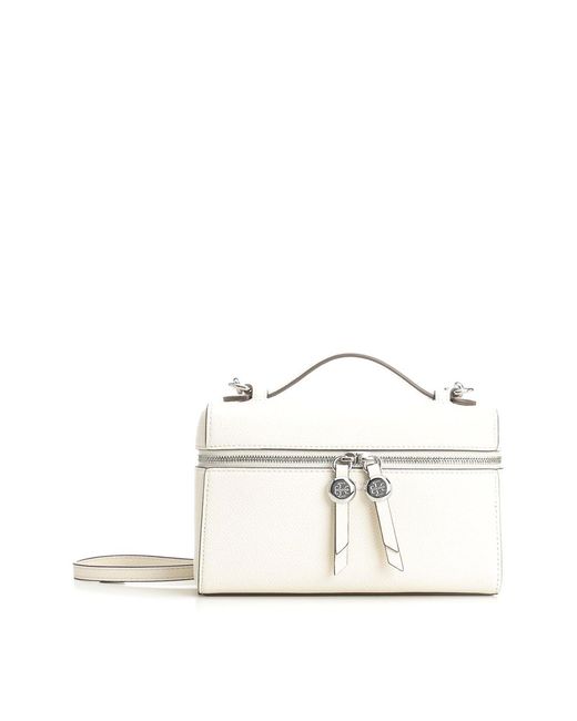 Tory Burch White Romy Slim Top Handle