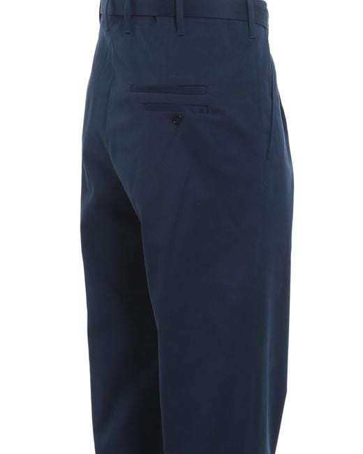 Neil Barrett Blue Belted Trousers for men