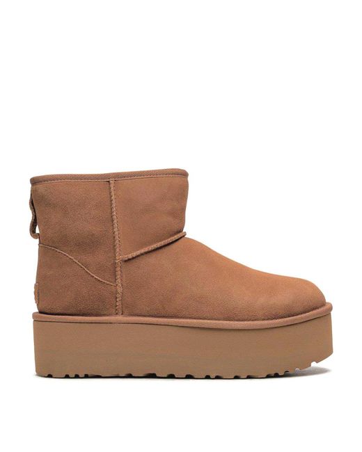 Ugg Brown Classic Mini Platform Boots