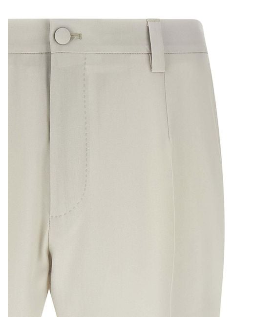 Dolce & Gabbana Natural Poplin Wool Pants for men