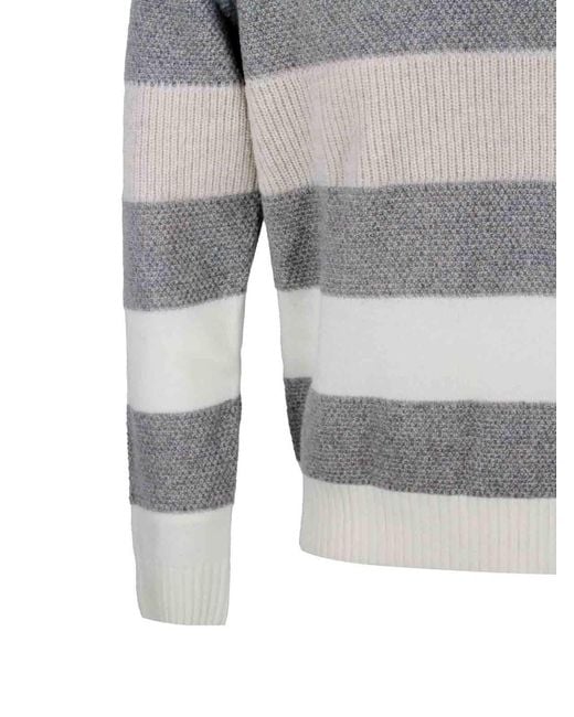 Barba Napoli Gray Sweater for men