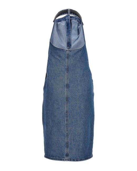 Coperni Blue Belt Halter Neck Dress
