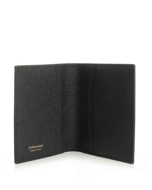 Ferragamo Gray Bifold Card Holder for men