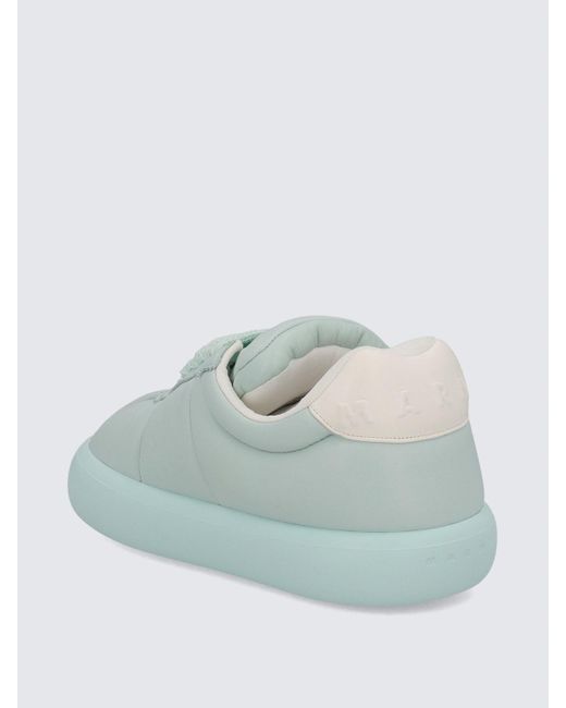 Marni Blue Sneakers In Leather