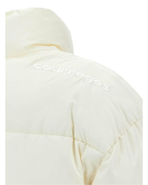 Courreges White Ac Cropped Down Jacket