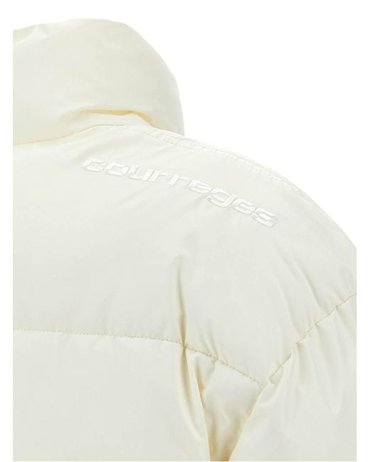 Courreges White Ac Cropped Down Jacket