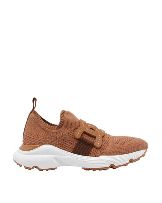 Tod's Brown Kate Sneakers Technic Tissue