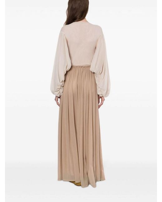 Philosophy Di Lorenzo Serafini Natural Maxi Skirt With Gathered Waist