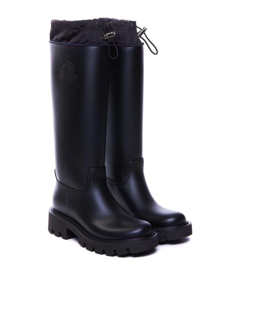 Moncler Blue Kickstram High Rain Boots