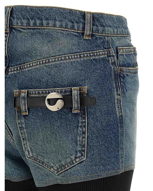 Coperni Blue Hybrid Rib Denim Pants