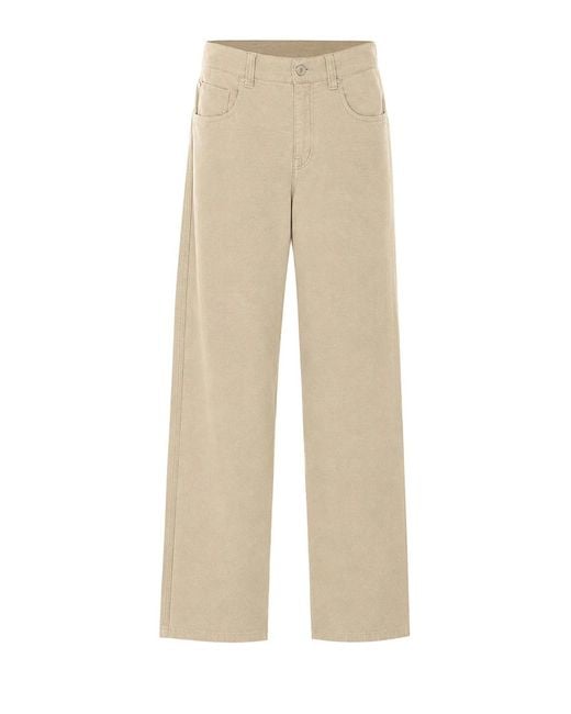 Brunello Cucinelli Natural Velvet Pants