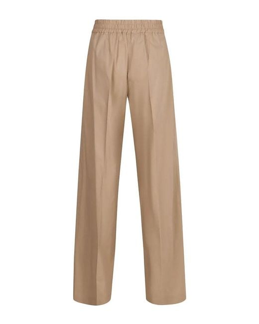 P.A.R.O.S.H. Natural Cotton Wide-Leg Trousers