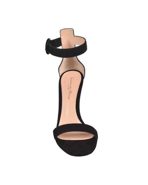 Gianvito Rossi Black Portofino 85 Sandals