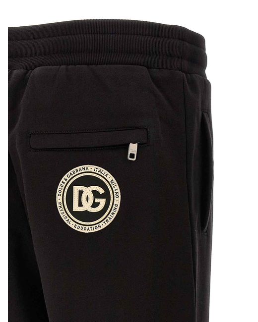 Dolce & Gabbana Black Patch Joggers for men