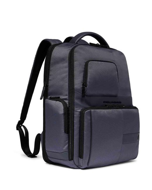 Piquadro Gray Pc 14 Port Backpack And Ipad Holder for men