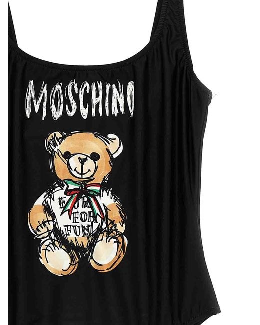 Moschino Black Teddy Bear Beachwear