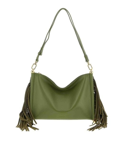Furla Green Sfera Soft Mini Shoulder Bag
