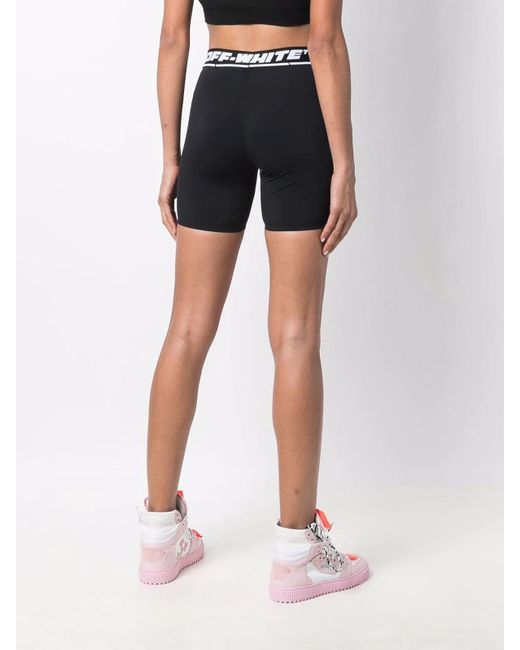Off-White c/o Virgil Abloh Black Logo-waistband Running Shorts