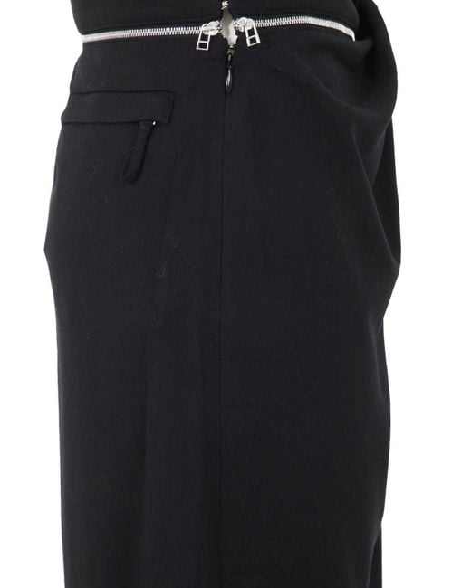 Jacquemus Black La Jupe Bodri Midi Skirt Deep Split Detail
