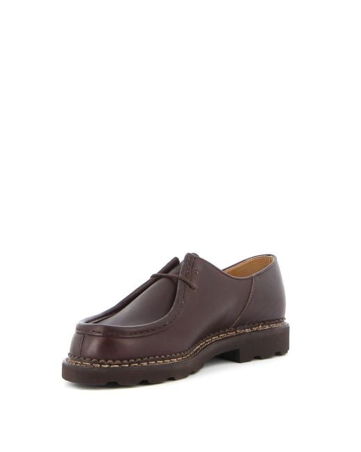 Paraboot Brown Michael Leather Lace-Ups for men