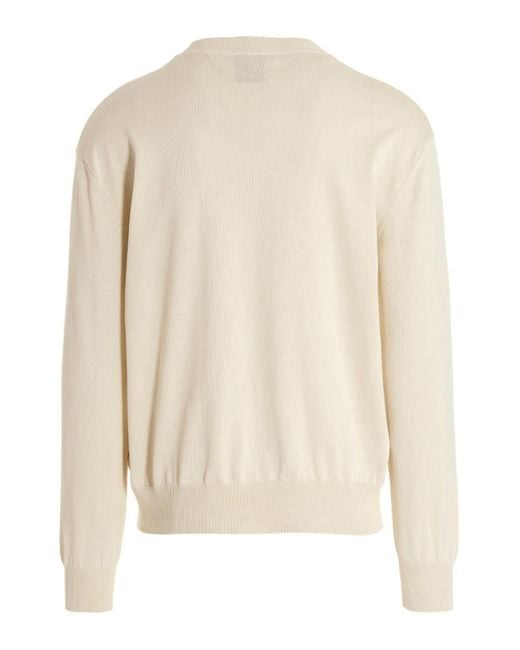 Marcelo Burlon White Sunset Cross Sweater With Front Logo for men