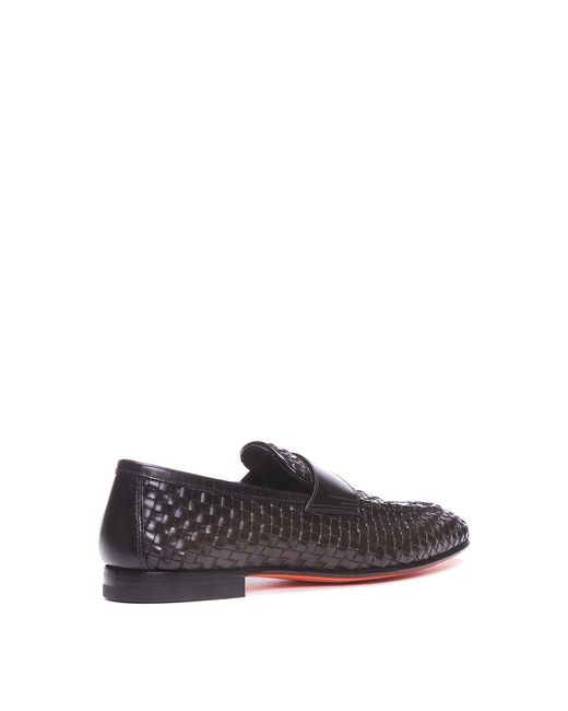 Santoni Gray Loafers for men