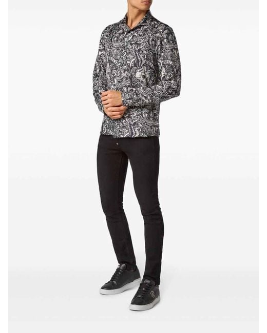 Philipp Plein Gray Shirt for men
