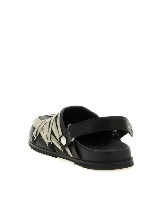 Rick Owens Black Megalaced Mules