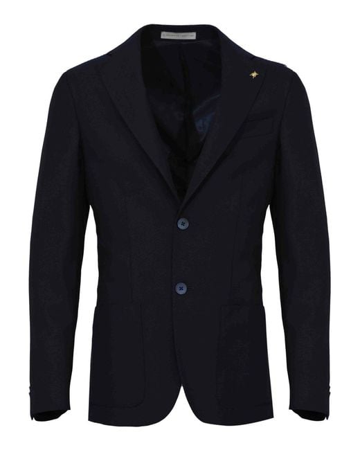 Corneliani Blue Single-Breasted Jacket for men