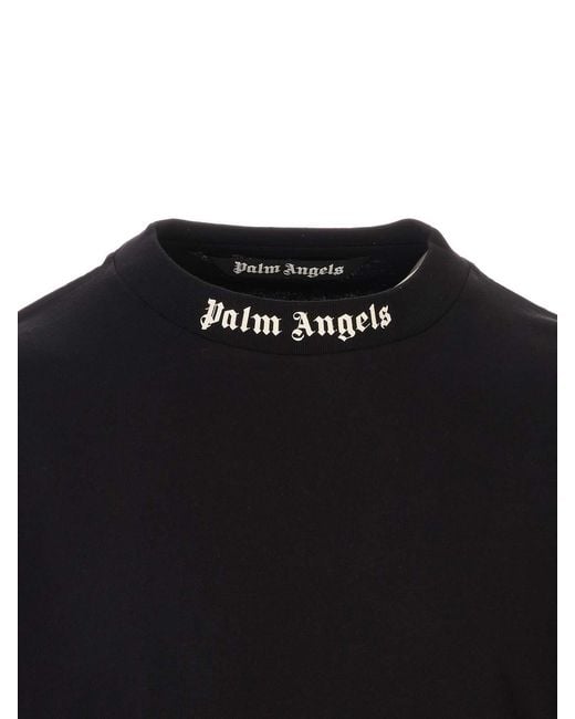 Palm Angels Black Classic Logo Over Tee for men