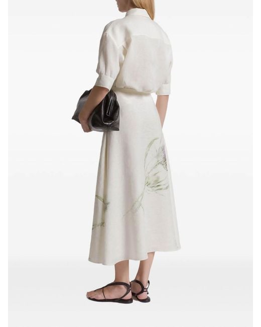 Alberta Ferretti Gray Blouse Linen