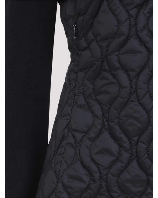 Moncler Black Quilted Zip-Up Cardigan