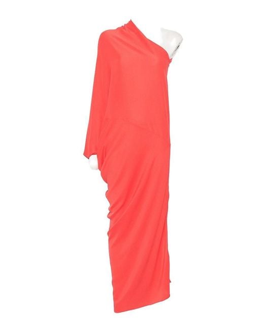 Cortana Red Delore Silk Long Dress