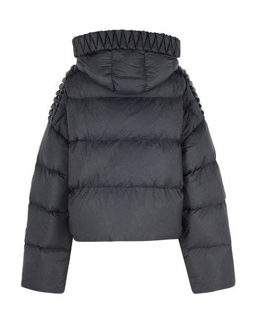 RAXXY Black Polyester Hooded Down Jacket