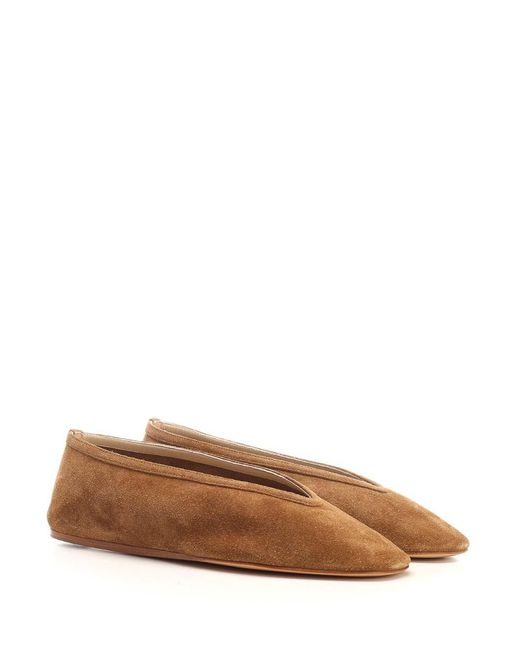Le Monde Beryl Brown Luna Suede Ballerinas