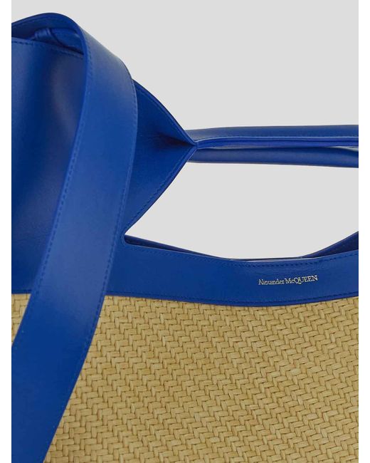 Alexander McQueen Blue Medium Shopper Bag