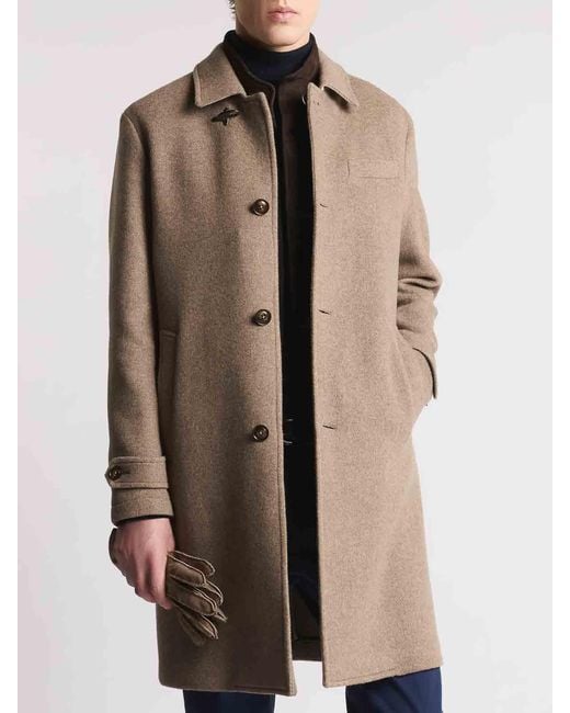 Fay Natural Easy Coat With Hook for men