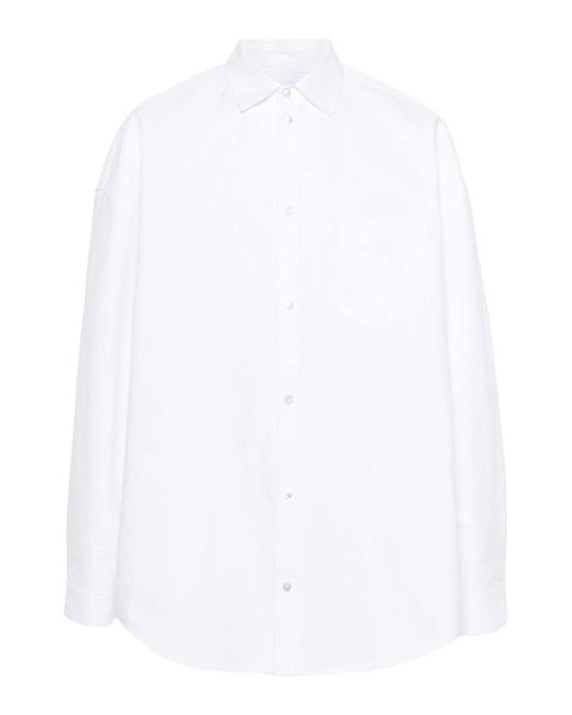 Balenciaga White Oversized Cotton Shirt