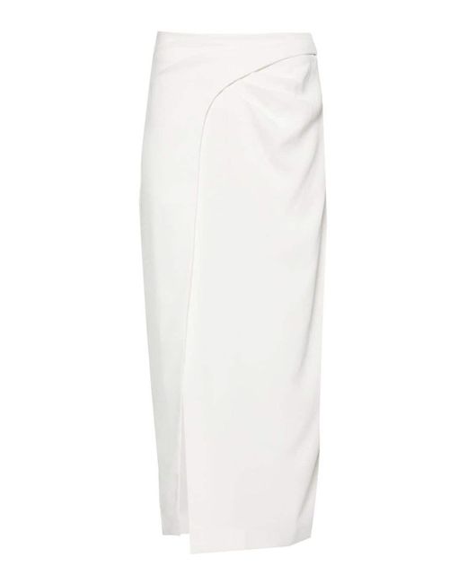 IRO White Pumiko Midi Skirt