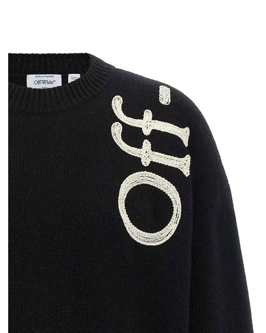 Off-White c/o Virgil Abloh Black Vertical Bookish' Sweater