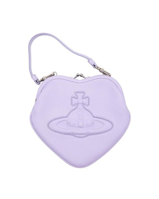 Vivienne Westwood Purple Belle Heart Frame Purse