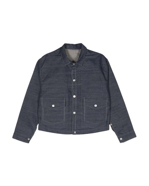 Levi's Blue 1879 Pleated Blouse Trucket Jacket for men