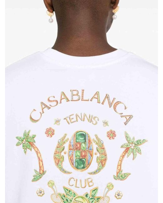 Casablancabrand White T-shirt With Logo for men